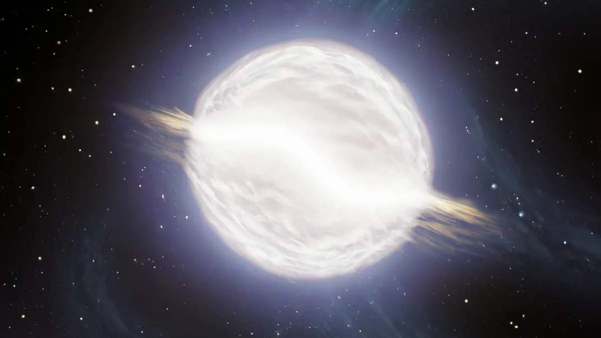 श्वेतबटू तारा, white dwarf star in space